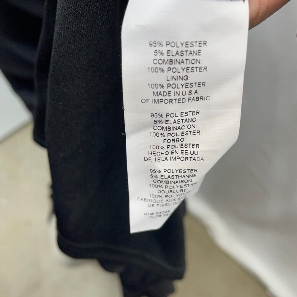 Jump Apparel Maxi Dress Womens Juniors size 14 Black Cutout Neck Slit Side New - Picture 8 of 9